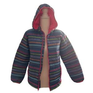 Girls puffer style rain jacket NWT M